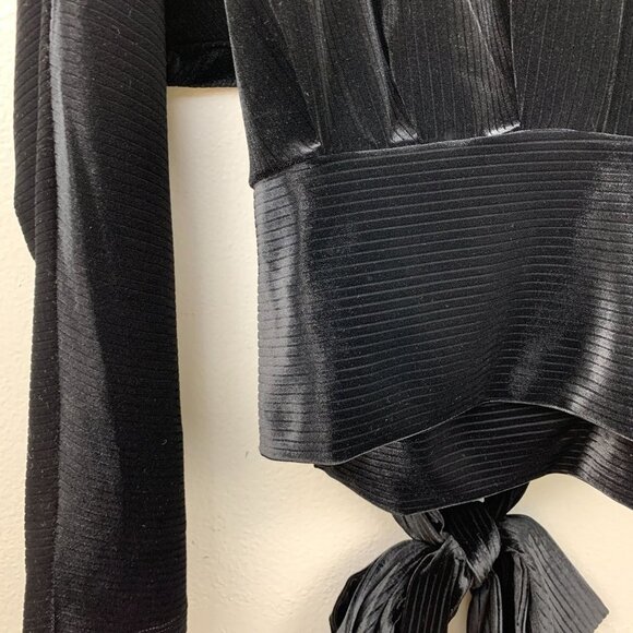 NWT Good American Dolman Velour Top In Black Size 2 - Picture 8 of 13